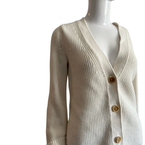 Banana Republic Women's Cream Cardigan Sweater - Picture 6 of 9